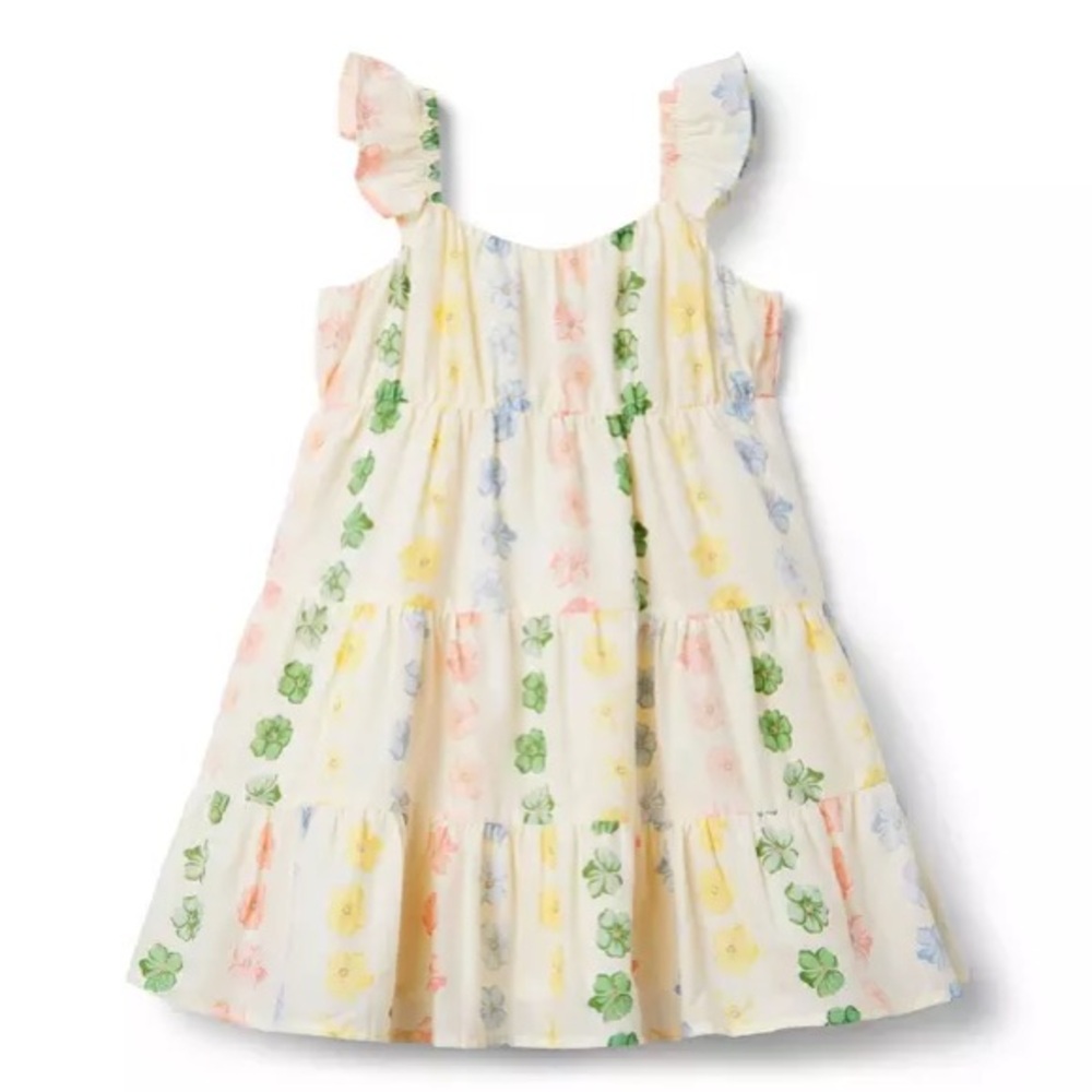 NWOT FLORAL FLUTTER SLEEVE DRESS